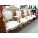 Set of 4 Queen Anne style carver chairs