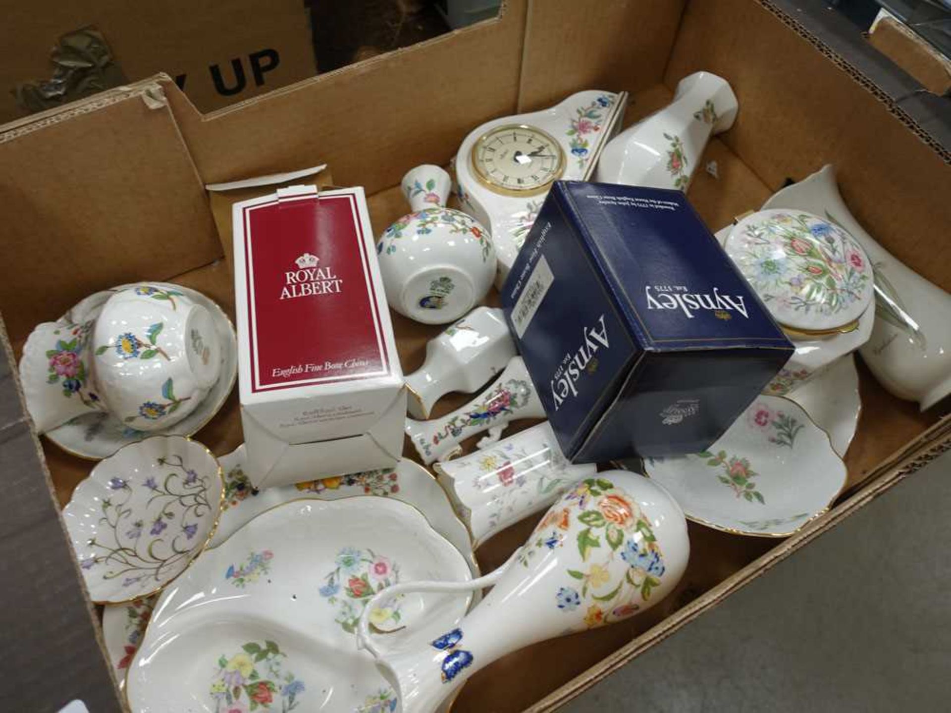 3 boxes containing large quantity of Wedgewood, Ainsley and other china - Image 2 of 4