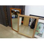 2 mirrors in teak and painted frames