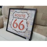 Illuminated Route 66 sign