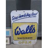 Painted metal Walls ice cream sign