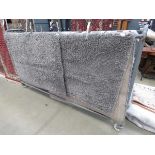 2 x grey shag pile mats