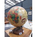 Illuminated table top students globe