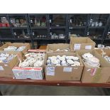 8 boxes containing a large quantity of Burleigh ware to include cow creamers, tureens, cups and