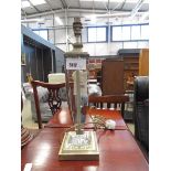 +VAT Glass and brass finished table lamp