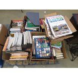 Pallet with a large quantity of railway related books and magazines