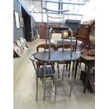 Small oval kitchen table with two matching chairs