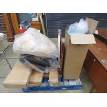 +VAT Pallet with a large quantity of cushions and furniture parts