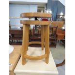 Oak adjustable stool