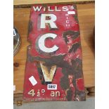 Wills enameled tobacco sign