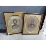 Pair of framed and glazed engravings of portraits of gentlemen