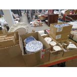 8 boxes containing coffee mugs, general crockery and Country Pursuit egg cups