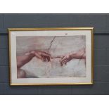 Michelangelo print - The Creation of Adam