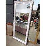 +VAT (3) Rectangular bevelled mirror in white painted frame