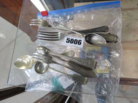 Bag of silver plated tongs and forks