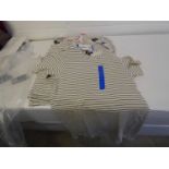 +VAT Ladies Buffalo t-shirt dress in white with blue stripes (10 in bag)
