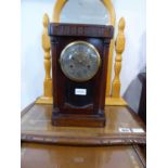 Dark oak mantle clock