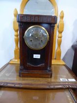 Dark oak mantle clock