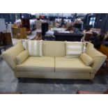 Yellow upholstered Multi York 3 seater sofa