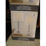 +VAT Boxed pair of Bridgeport table lamps