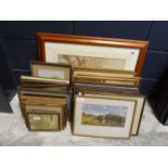 Approx. 27 various framed pictures on the theme of landscapes