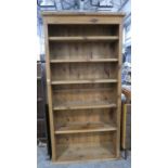 Pine open front bookcase