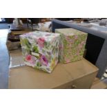 Approx. 25 floral patterned craft storage boxes