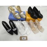 +VAT 5 Paris of high heels in various styles and sizes including Boohoo, Chibinvu, Fabulicious, etc