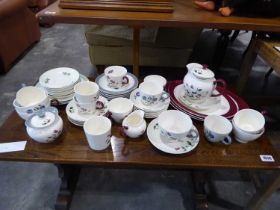 Table top of various Wedgwood crockery
