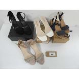 +VAT 4 pairs of heels in various styles and sizes to include Miss KG size 39 (signs of use) boohoo