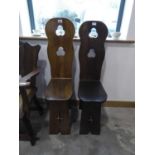 2 pine spinning chairs