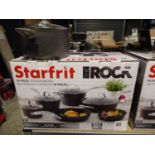 +VAT Starfrit the Rock 10 piece cookware set (boxed) with 1 further The Rock pan