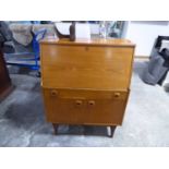 Mid Century teak writing bureau