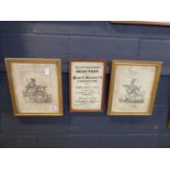 Pair of gilt framed and glazed engravings published by W. Dixson of Bond Street with Staffordshire