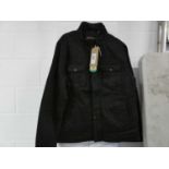 +VAT Mens Levi coat in black, size XL