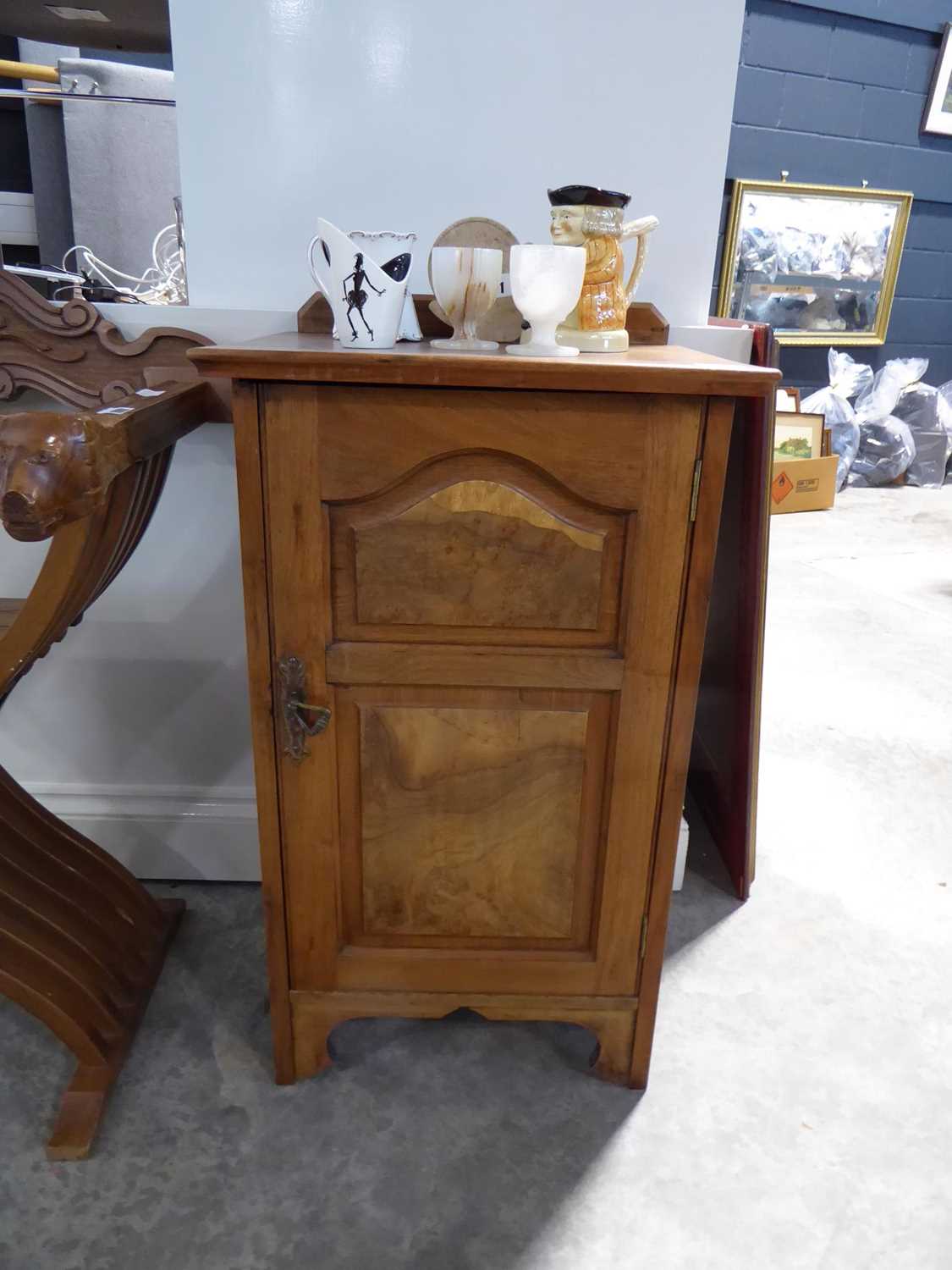 Burr walnut pot cupboard