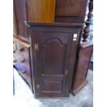 Dark oak hanging corner single door cabinet