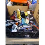 Shallow tray of preloved diecast vehicles