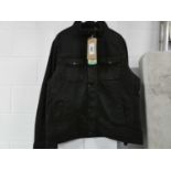 +VAT Mens Levi coat in black, size XL