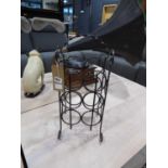 Wrought metal wine rack