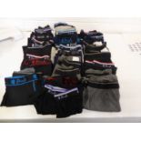 +VAT Mens boxer shorts in black, navy and grey (30 pairs)