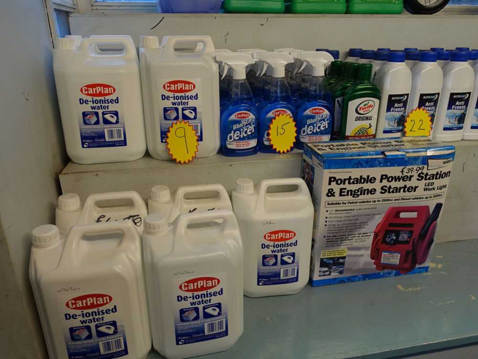 +VAT Large selection of vehicle consumables incl. anti freeze and coolant, de-icer, deionised water, - Image 5 of 6