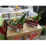 +VAT Two Merry Christmas 4 wheeled carts