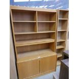 +VAT Danish stamped two door office bookcase with shelves