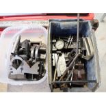 2 crates containing gauges, specialist clamps, etc.