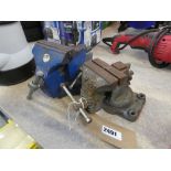 Pair of bench mounted vice