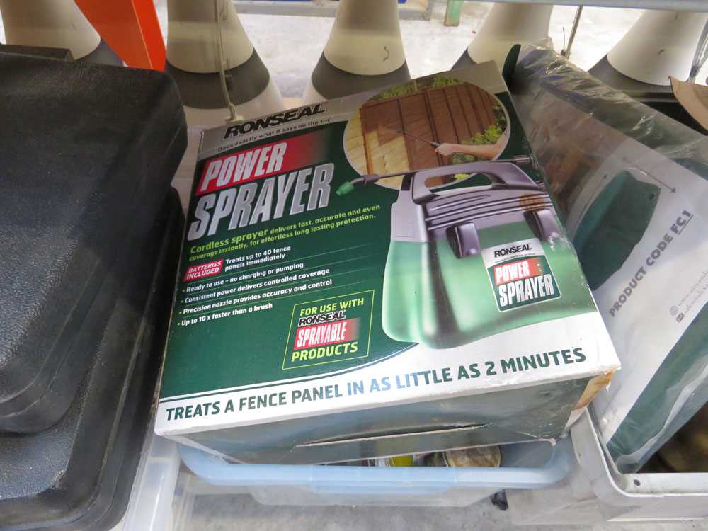 Under bay containing boxes of screws, nails, loose tooling, Ronseal power sprayer, etc. - Image 3 of 3
