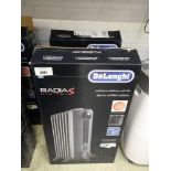 +VAT Two boxed De'Longhi Radius digital electric oil filled radiators