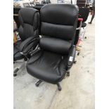 +VAT Lazyboy black leatherette office armchair on five star base