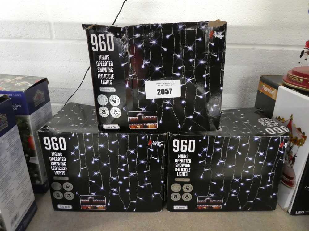 +VAT Three boxes of 960 LED icicle lights